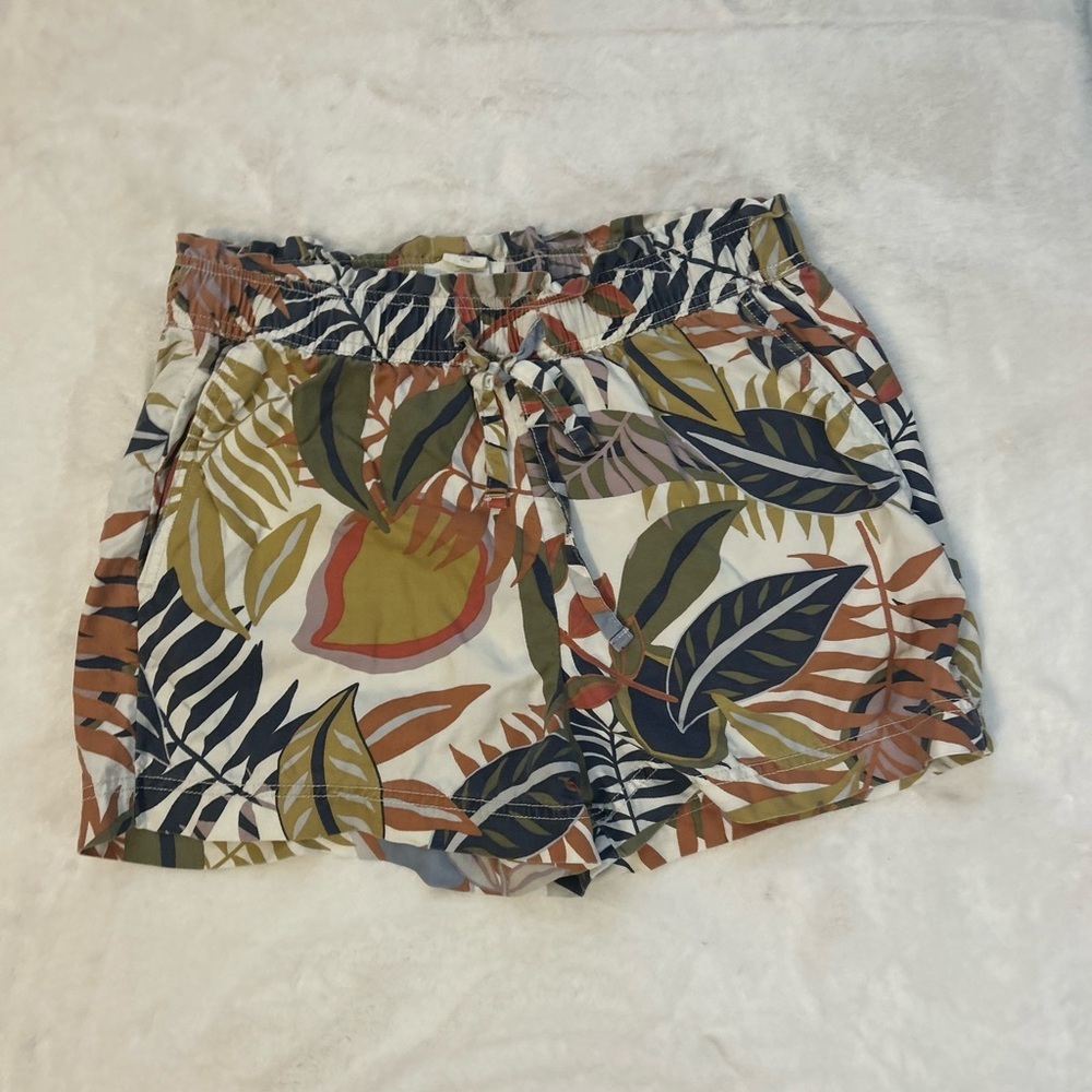 C&C California Tropical leaf print women’s short elastic waist summer boho beach